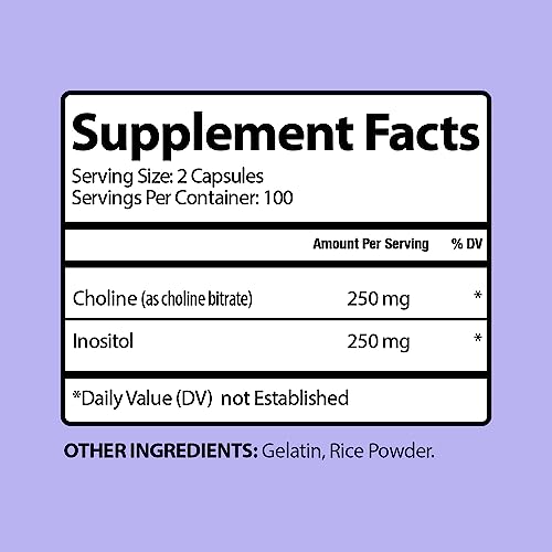 Natural X Choline Plus Inositol Fertility Supplements – Myo-Inositol and Choline Preconception Vitamins