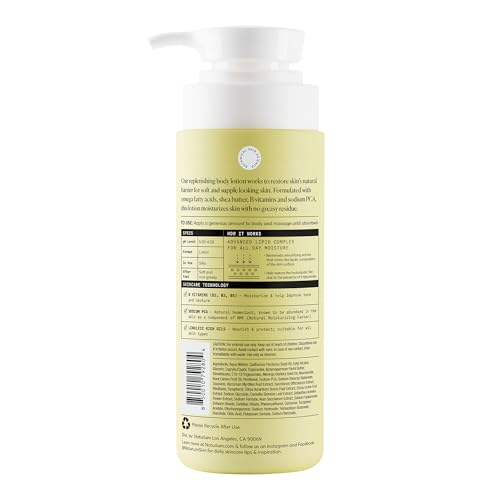Naturium Bio-Lipid Restoring Moisturizing Body Lotion with Shea Butter, Fragrance Free, 14 oz