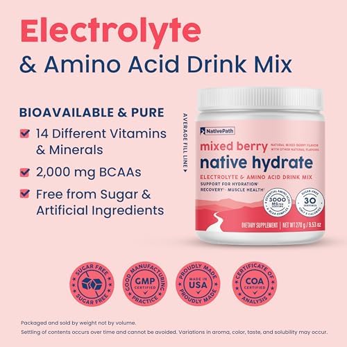NativePath Hydrate Variety Stick Packs & Mixed Berry Hydrate Jar