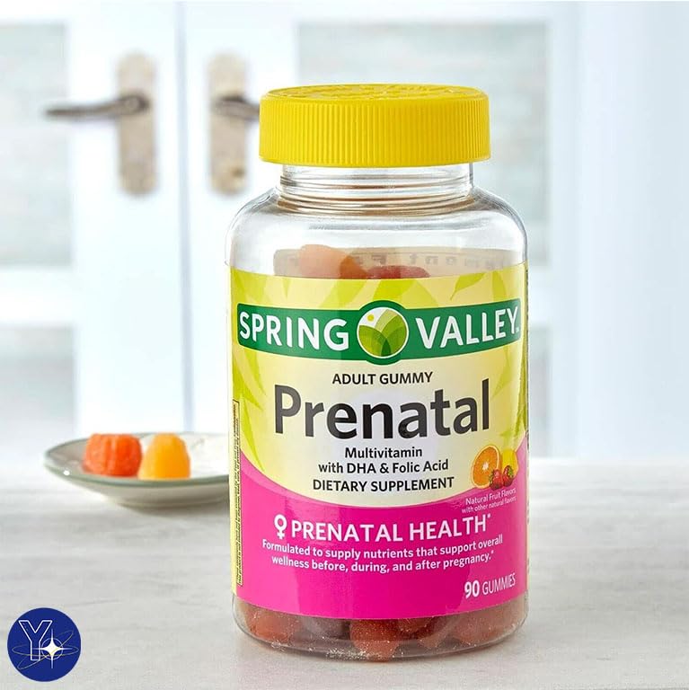 Prenatal Multivitamin Spring Valley Gummies with DHA and Folic Acid, 90 Count