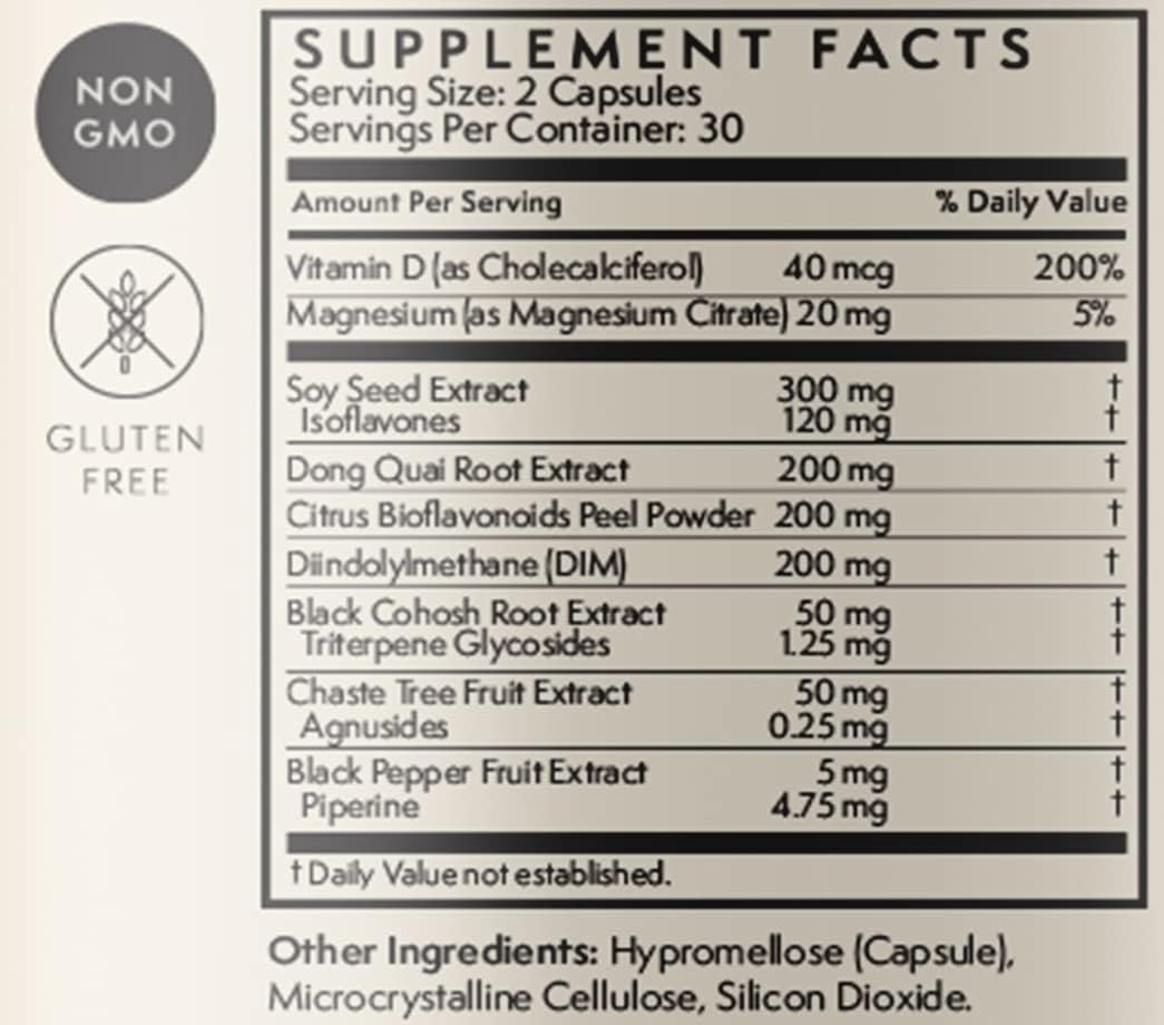 TERRA ORIGIN Multi-Symptom Menopause Supplements for Women | Menopause Support for Night Sweats, Hot Flashes & Mood Swings | DIM, Black Cohosh, Dong Quai, Chaste Tree Berry | 60 Capsules
