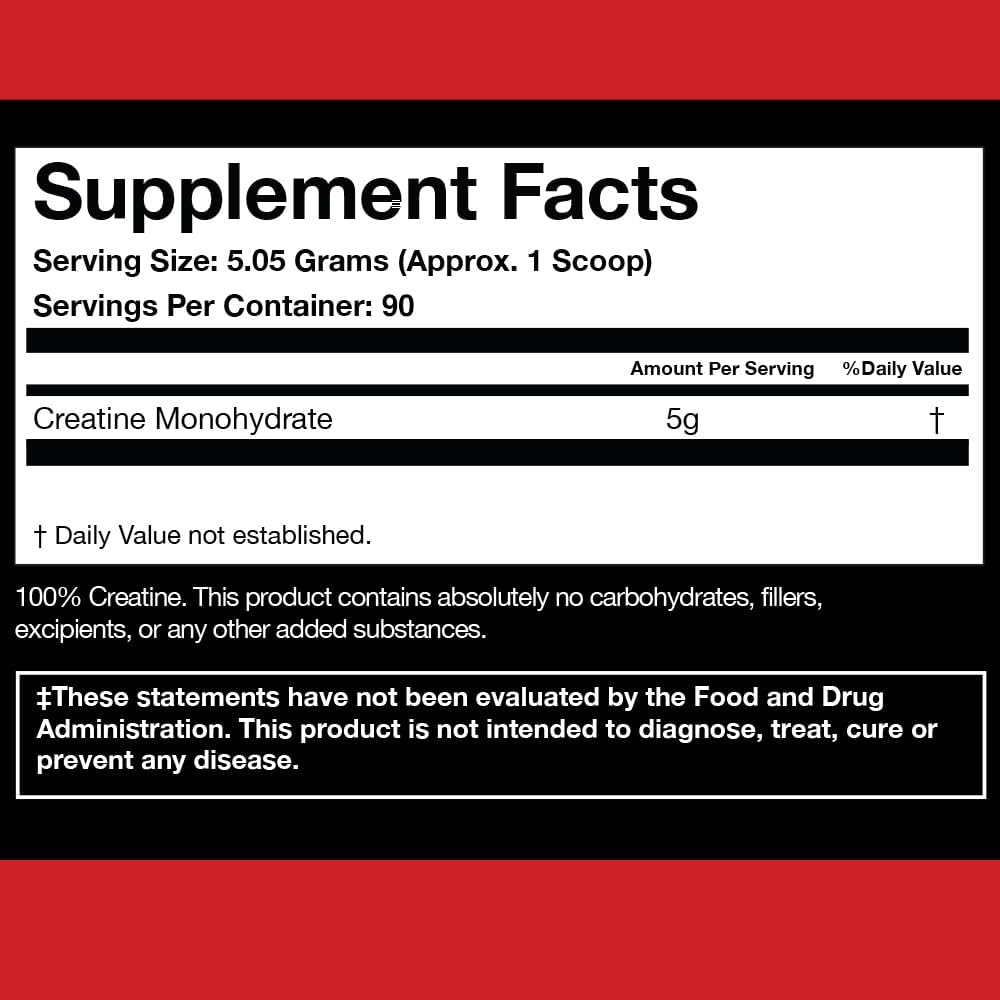 ATHLEAN-X X-CREATINE Pure Micronized Creatine Monohydrate Powder - Supports Muscle Strength, Power, and Recovery - Gluten-Free, Non-GMO, Performance Enhancing Supplement (90 Servings)