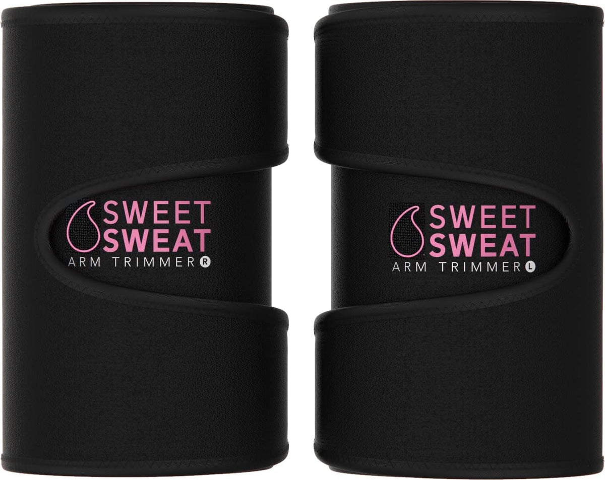 Sports Research Sweet Sweat® Arm Trimmers - Premium Sweat-Enhancing Arm Wraps for Women & Men - 3 Adjustable Sizes