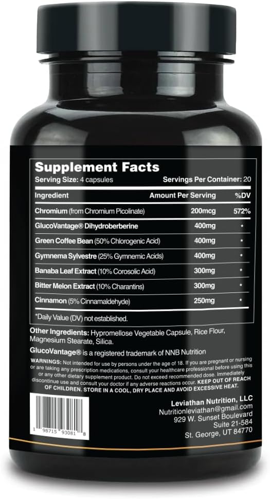 Leviathan GlucoSurge, GDA with 400mg GlucoVantage Dihydroberberine