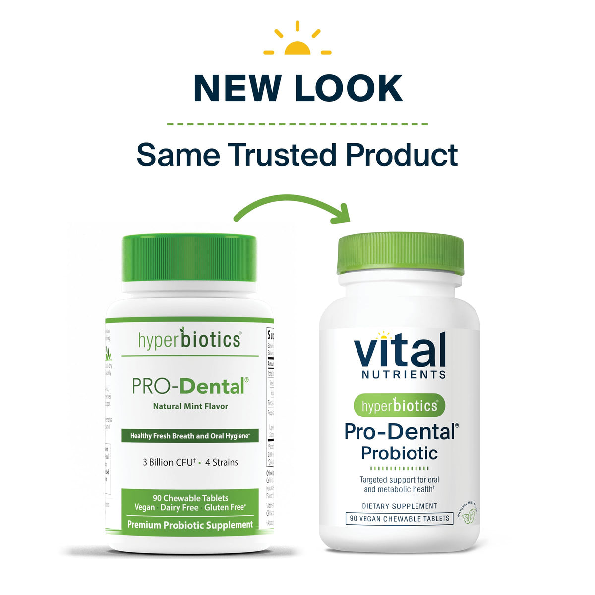 Hyperbiotics Vital Nutrients Pro Dental Probiotic | Clinically Studied BLIS K12 and M18 | Oral Probiotics for Bad Breath Treatment for Adults | Oral Health for Teeth and Gums | 45 Mint Tablets