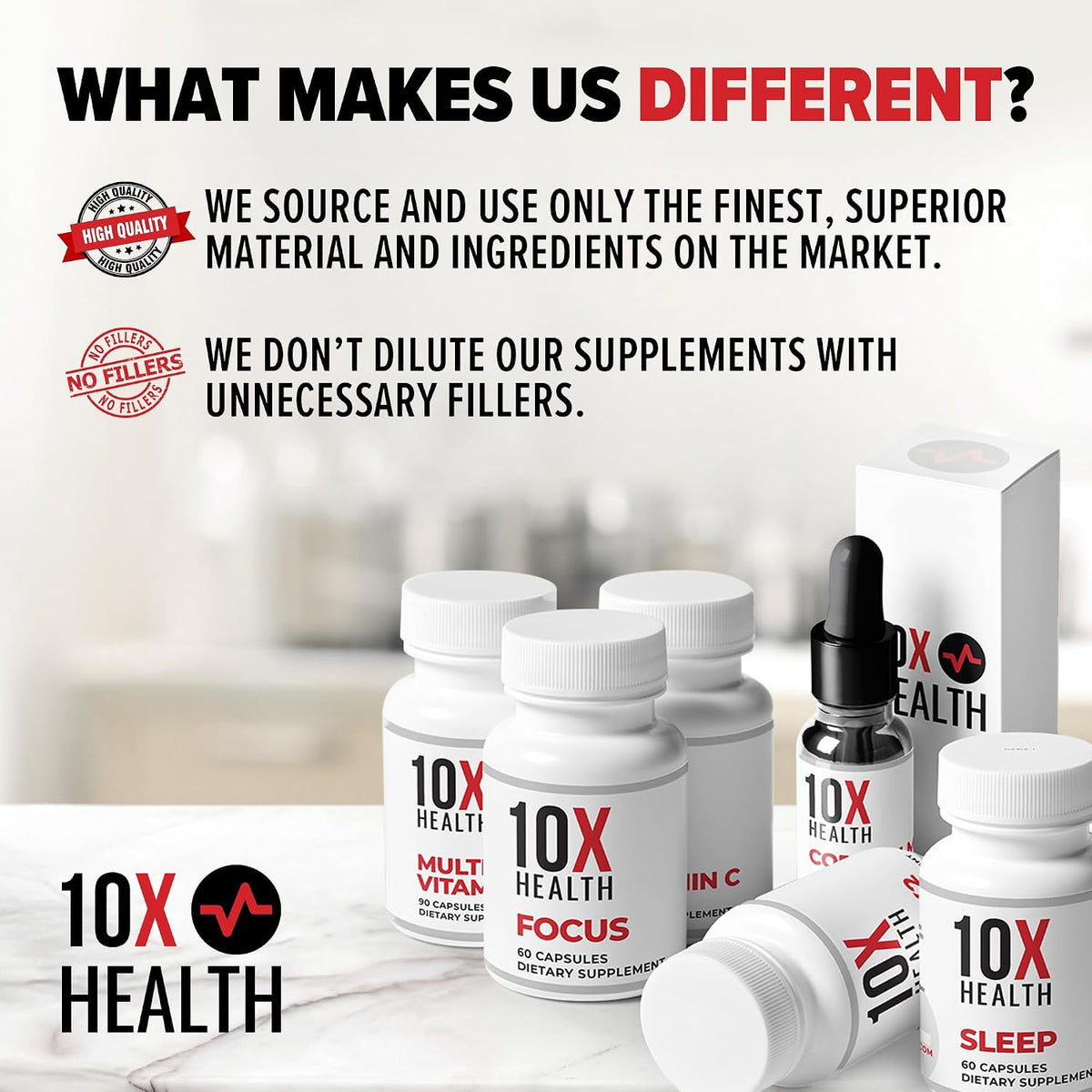 10X Health Sleep Supplement - 60 Capsules | Melatonin 3mg: L-Theanine & Magnesium, 3-in-1 Natural Sleep Support, 60 Capsules