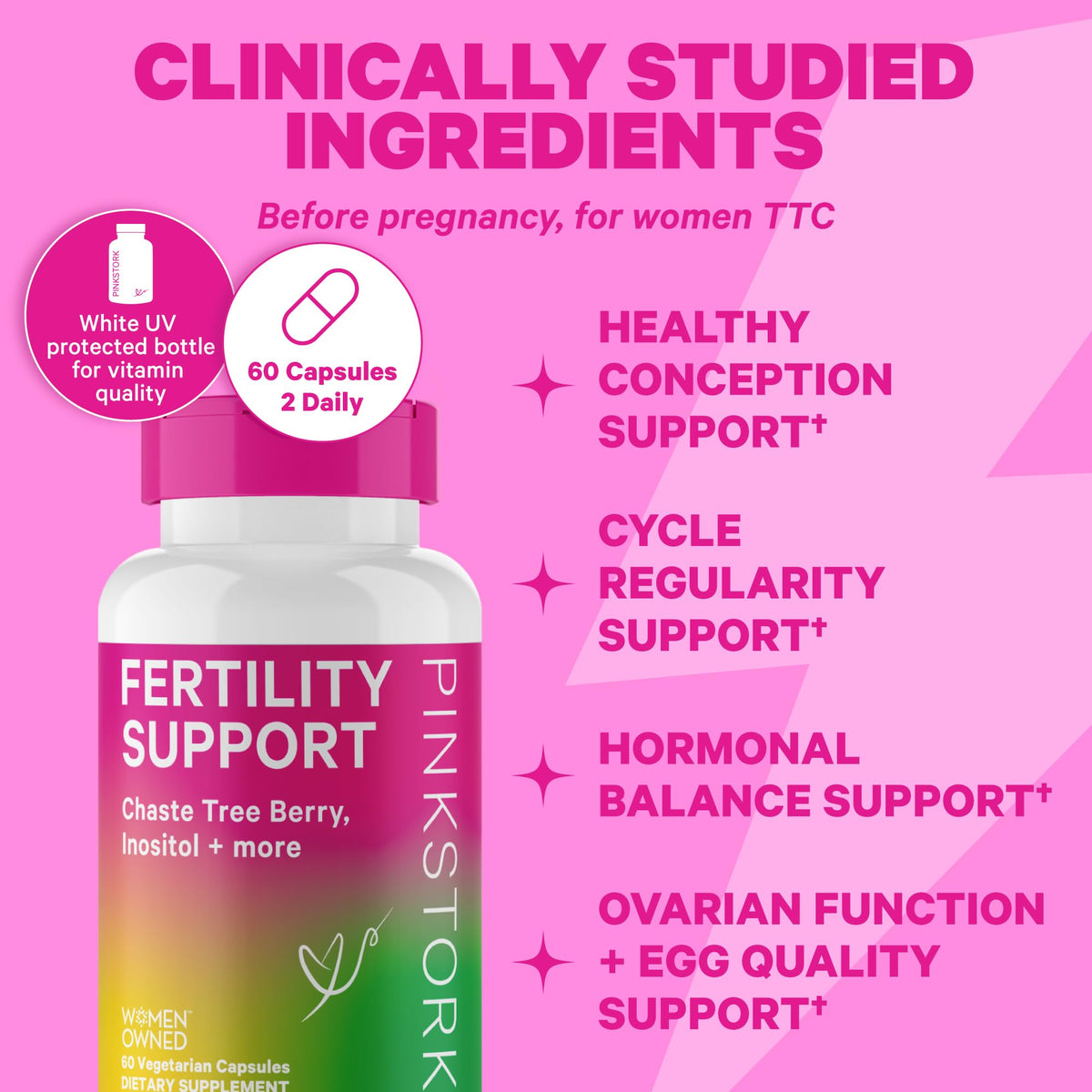Pink Stork & Blue Stork His and Hers Fertility Bundle: Fertility Supplements for Women, Fertility Supplements