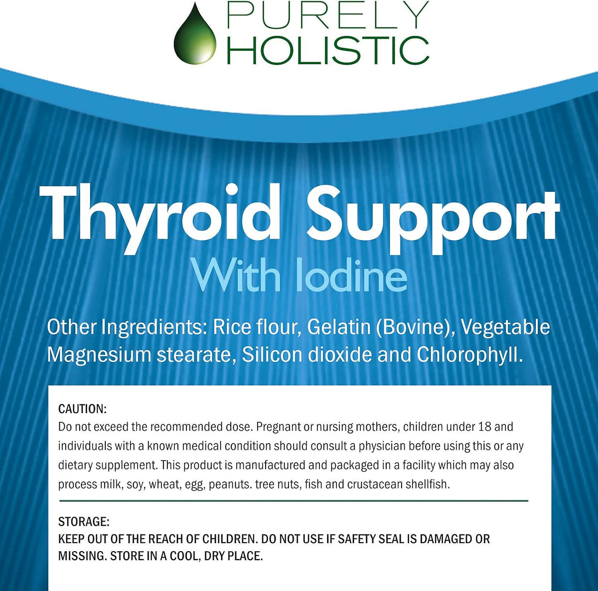 Thyroid Support, Iodine Supplement, Zinc, Selenium L-Tyrosine & Vitamin B | Supports Energy Production and Cellular Health, Thyroid Support for Women and Men, Non-GMO, 120 Capsules (2-Month Supply)