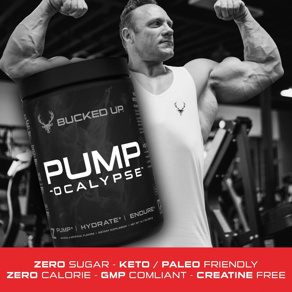 Pump-ocalypse Blue Raz | Nitric Oxide and L Arginine Supplement with Citrulline Malate, GlycerPump | Ultimate N.O. Booster | Lean Muscle Support for Blood Flow, Vascularity, Hydration and Endurance