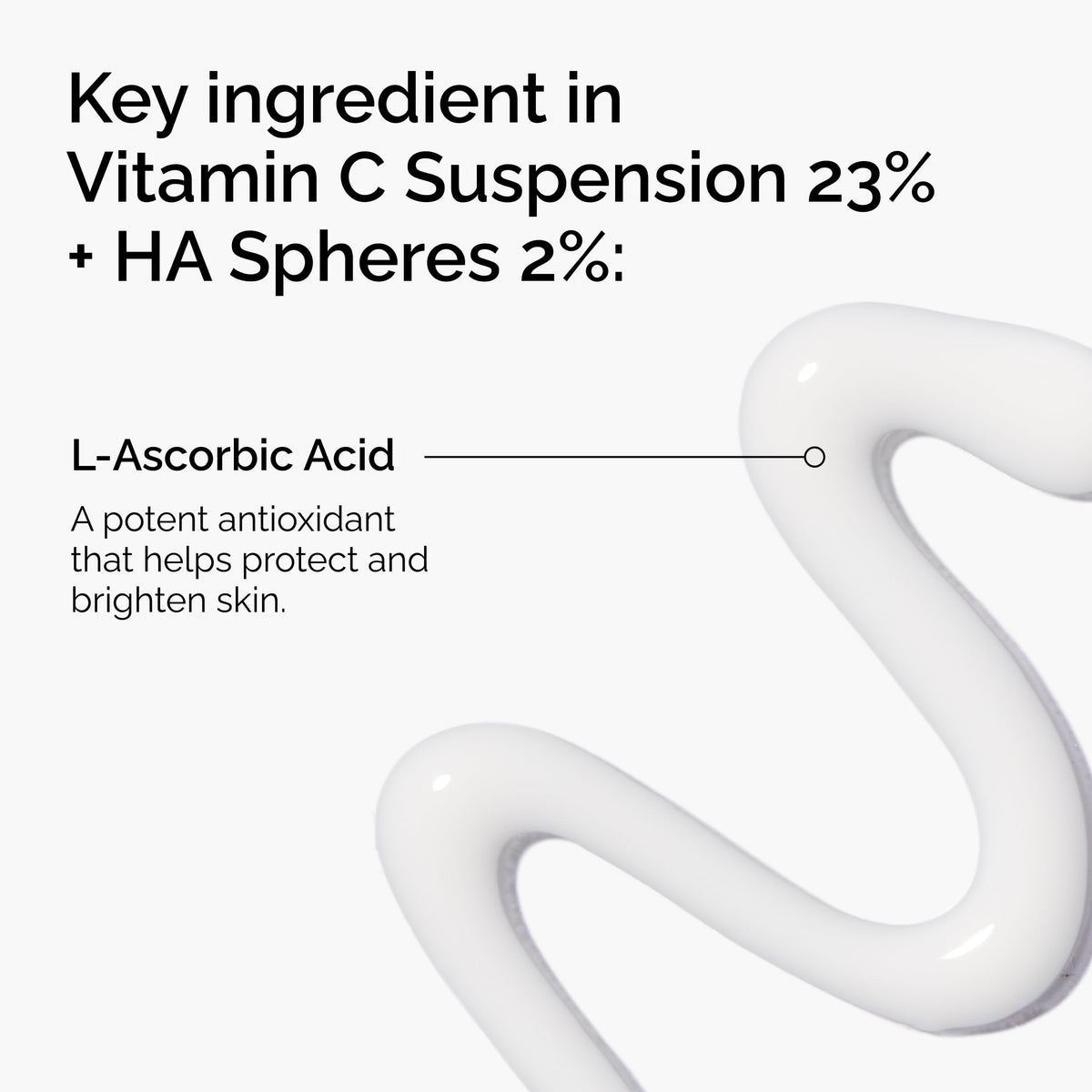 The Ordinary Vitamin C Suspension 23% + Hyaluronic Acid Spheres 2%, Serum with Pure L-Ascorbic Acid, 1 Fl Oz