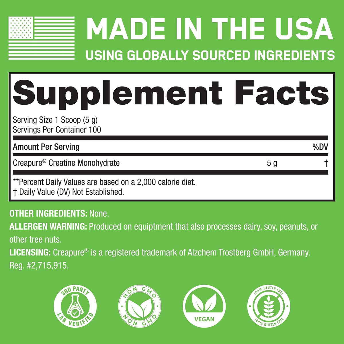 SteelFit Creapure Creatine Monohydrate Powder, Unflavored, 100 Servings | German Creatine Powder for Men, Women - Gym Workout Nutritional Supplements for Muscle Gain, Brain Health & Strength Building