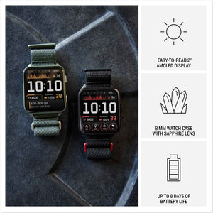 PlayBetter Garmin Venu X1 (Moss/Titanium) Fitness GPS Smartwatch Bundle - 2" Thin AMOLED Display, Advanced Health and Fitness 5000mAh Portable Charger & HD Screen Protectors
