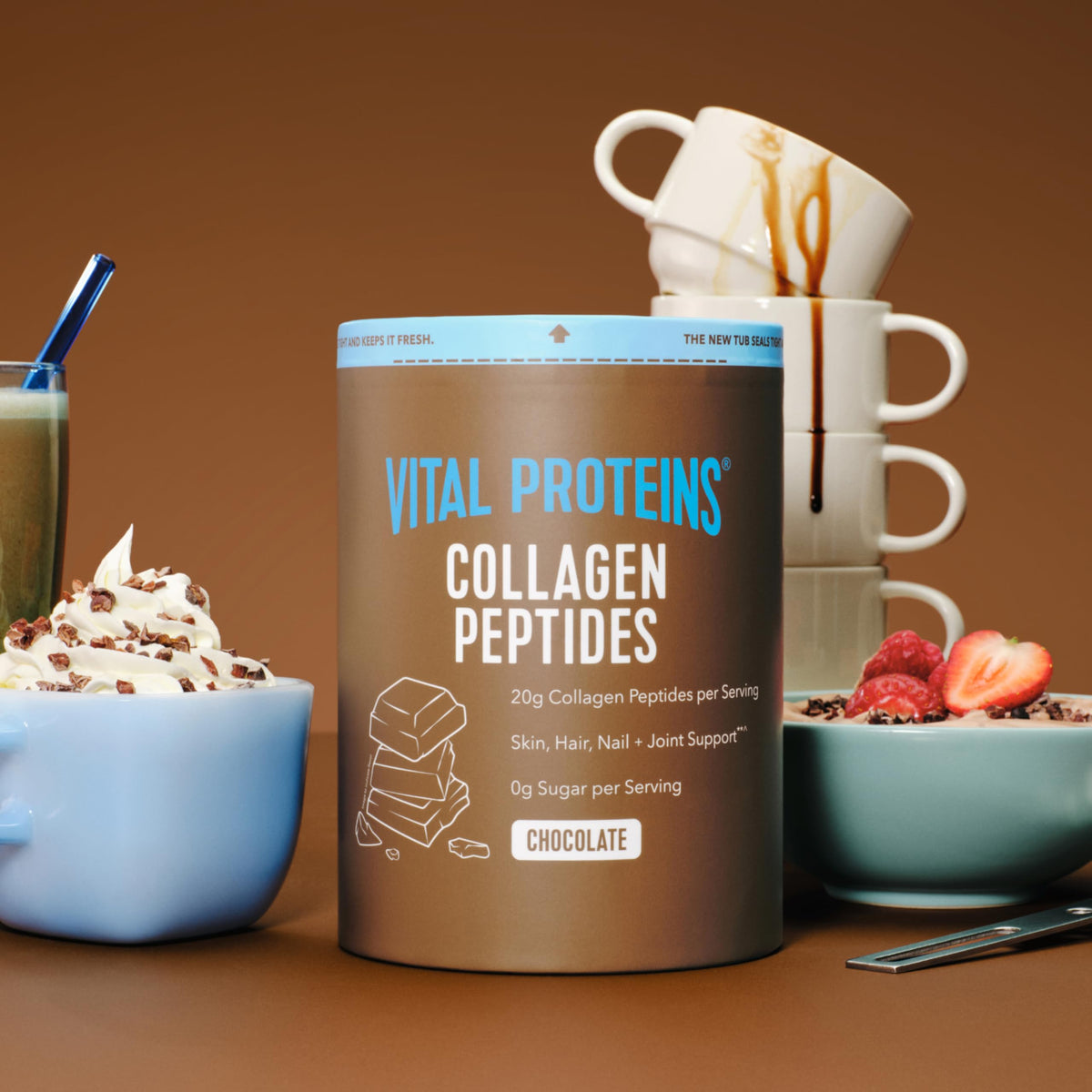 Vital Proteins Collagen Peptides Powder - Chocolate Powder for Hair, Nail, Skin, Bone & Joint Health, 13.5oz