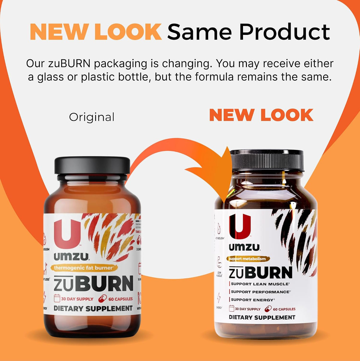 UMZU ZuBurn Energy Support Supplement, 30 Day Supply | Caffeine, MitoBurn, Capsimax, Grains of Paradise, Vitamins B6 and B12, Daily Energy, Focus, Active Lifestyle Support