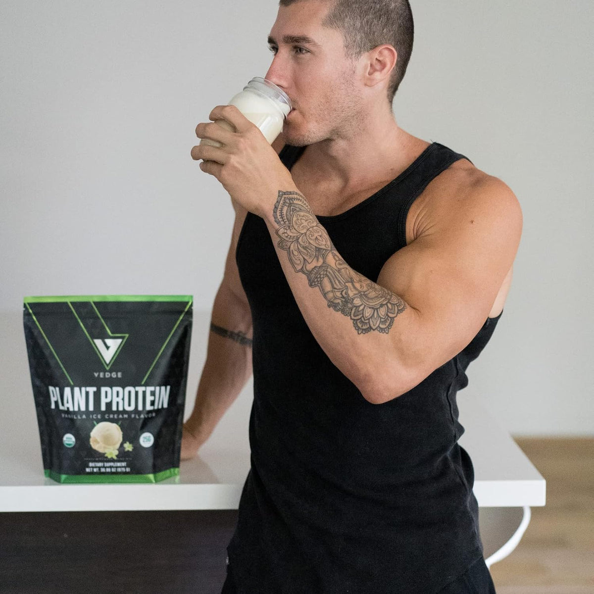 VEDGE Vanilla Protein Powder, USDA Organic Plant Based, 20 Servings | Plant Based Protein Powder, From Pea, Pumpkin, And Sunflower With Smooth Texture For Shakes, Smoothies, Vegan, And Baking