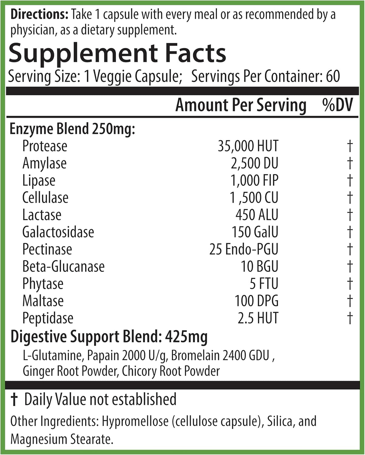 PURE® Digestive Enzymes+ with Probiotics - 60 Capsules - Advanced Gut Health & Bloat Relief - Full Spectrum Enzyme Blend for Protein, Carb & Fat Digestion - Made in USA