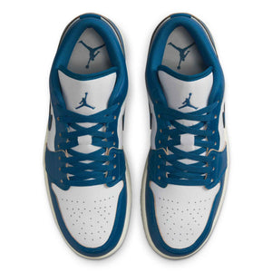 NIKE Air Jordan 1 Low SE Men's Shoes (FN5214-141, White/Blue Grey/Sail/Industrial Blue) Size 13