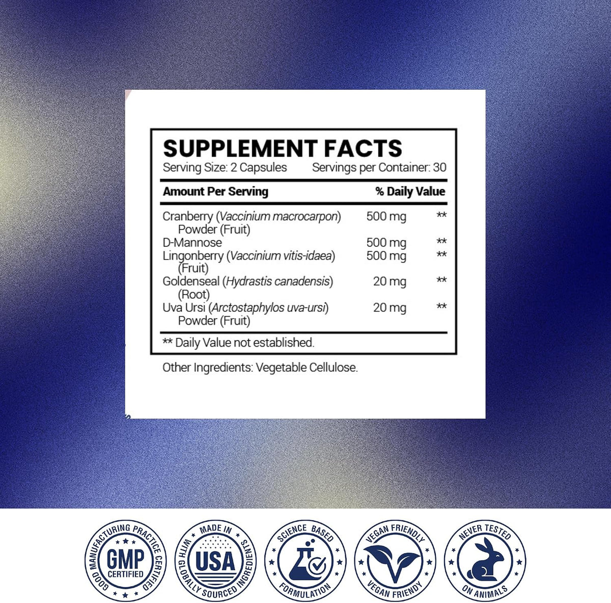 Research Verified UTI Relief - Urinary Tract Support Supplement - 100% Natural, Vegan with Lingonberry, Cranberry & D-Mannose - 6 Bottle (6 Month Supply)