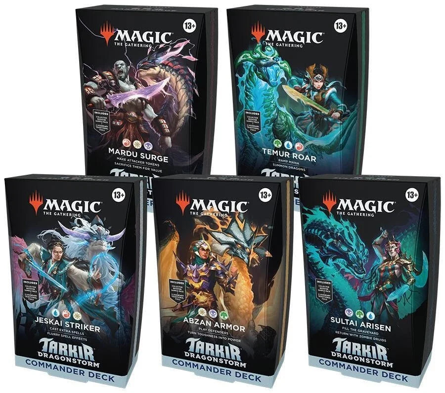 Tarkir Dragonstorm Commander Deck Case (Set of 5) MTG New Sealed English Magic