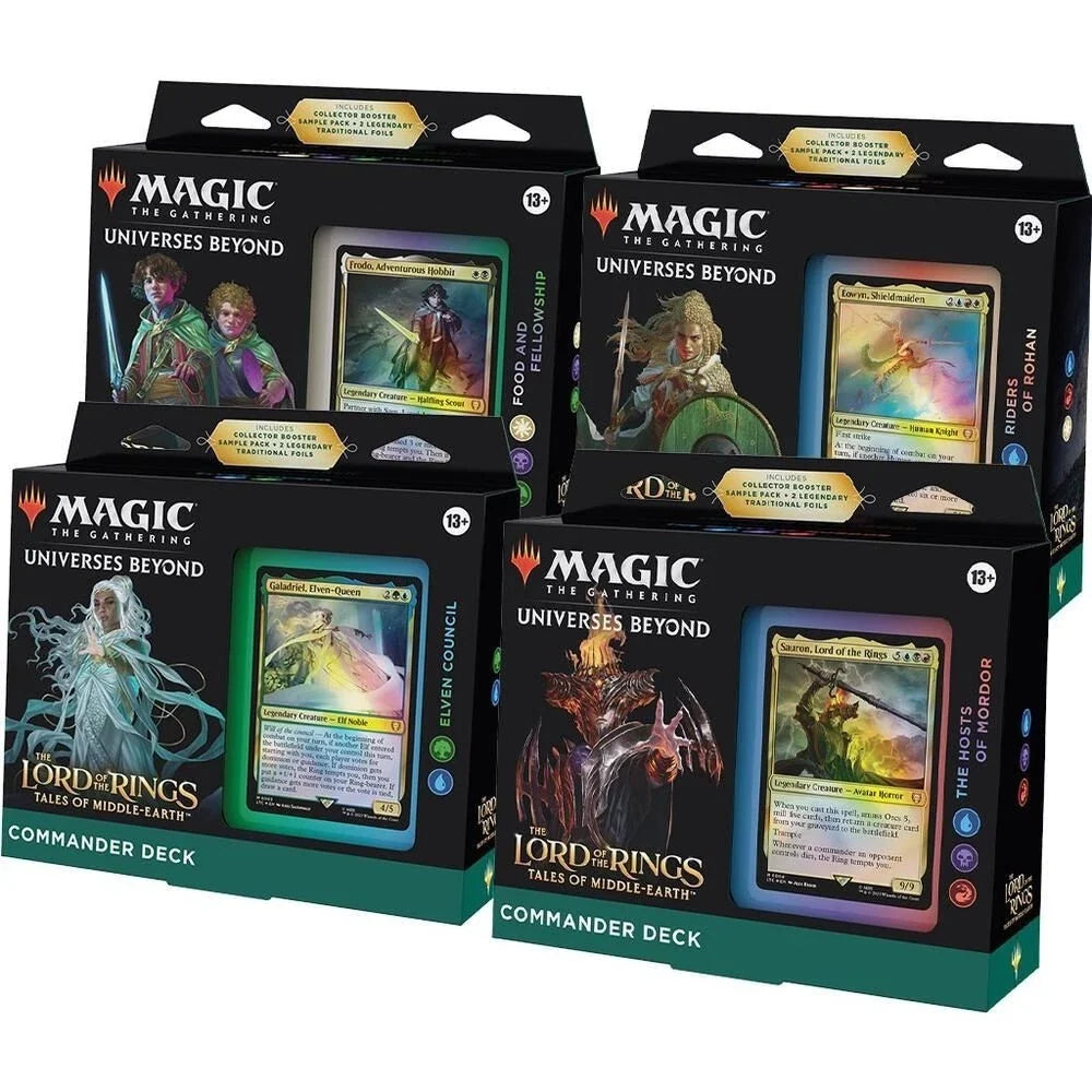 MTG The Lord Of The Rings Tales Of Middle Earth ENGLISH Commander Deck Set of 4