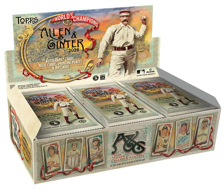 2026 TOPPS ALLEN & GINTER BASEBALL HOBBY BOX (2 HITs) MLB Brand New Sealed QTY