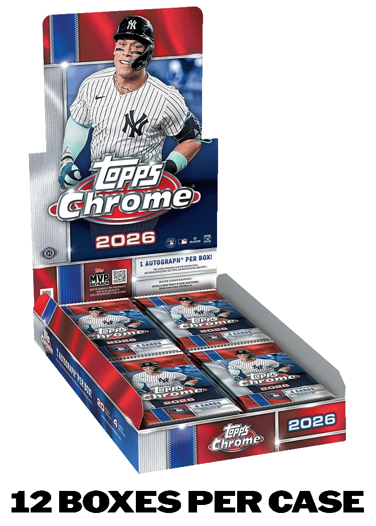 2026 TOPPS CHROME BASEBALL 12-BOX HOBBY CASE (12 AUTOs) MLB Brand New Sealed QTY