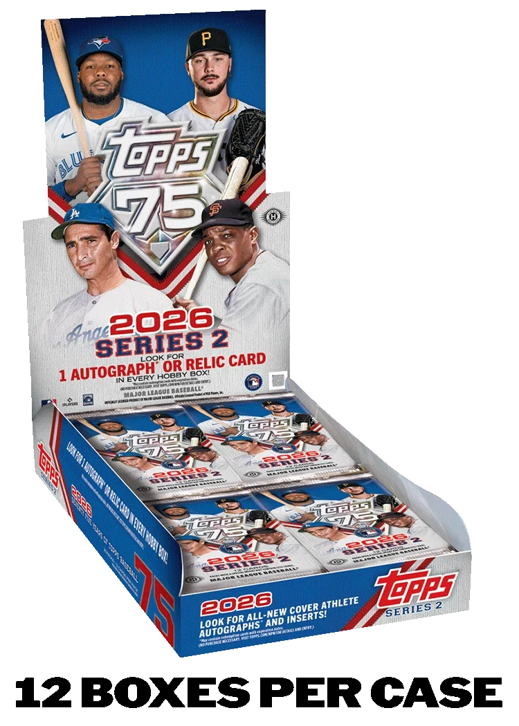 2026 TOPPS SERIES 2 BASEBALL 12-BOX HOBBY CASE (12 AUTOs/RELICs) MLB Brand New