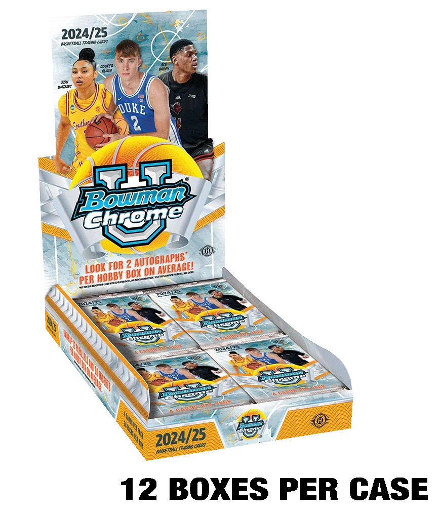 2024-25 Bowman University U Chrome 12-BOX HOBBY CASE (24 AUTOS) Basketball New