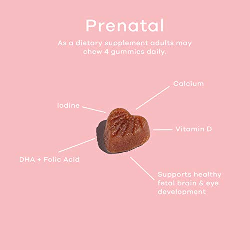 Salaam Nutritionals Halal Prenatal Gummy Multivitamins, Low Sugar, 800 mcg Folate, Methylcobalamin