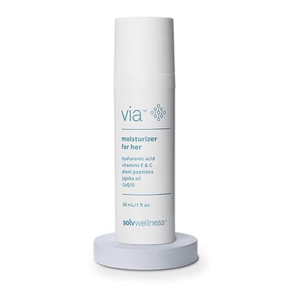 Solv Wellness Via Vaginal Moisturizer Cream for Women, Non-Hormonal, Water-Based, Made