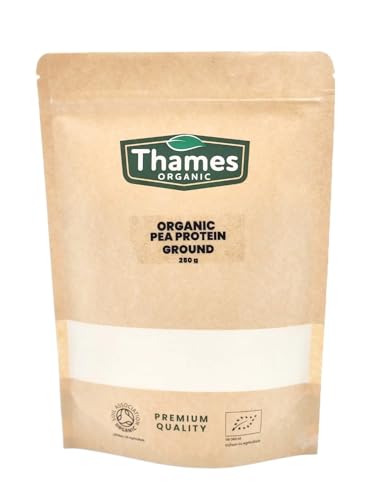 Thames Organic Organic Pea Protein Ground - Premium Vegan Supplement for Muscle Growth & Dietary Plans 250g