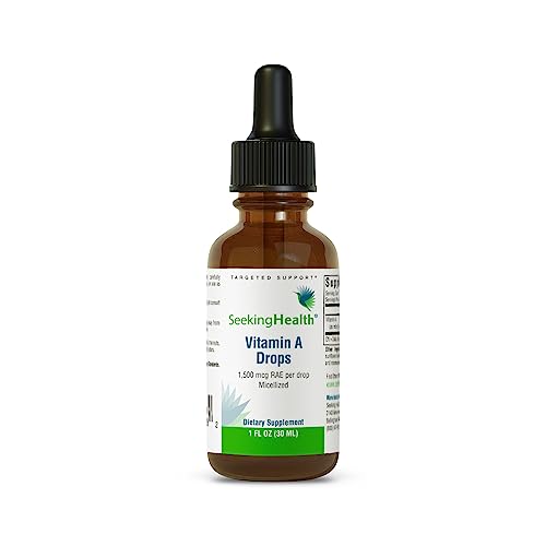 Seeking Health Vitamin A Drops, 1507 mcg of Liquid Vitamin A for Immune System and Prenatal Health