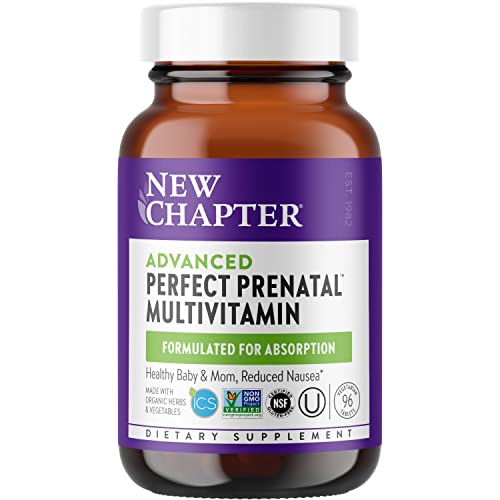 New Chapter Advanced Perfect Prenatal Vitamins - 96ct, Organic, Non-GMO Ingredients