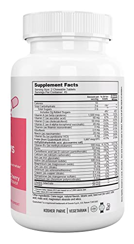 Nutri Supreme Prenatal Vitamin, Chewable Prenatal Vitamins for Women
