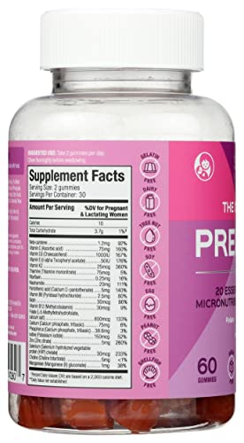 Suku Vitamins The Complete Prenatal Gummies Peach & Pineapple Flavour, Sugar Free, 60 Pieces
