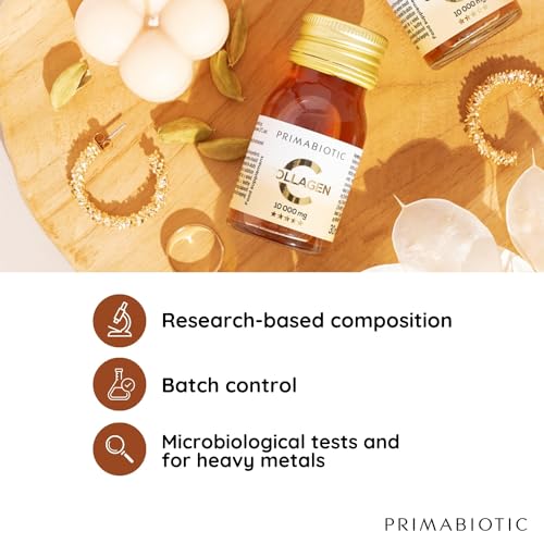 Primabiotic Collagen - Collagen Pack 30 Bottles 30 ml - High Collagen Content [10,000 mg]
