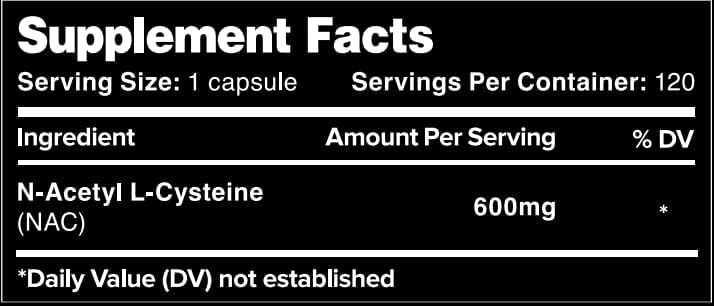 Leviathan Nutrition NAC Supplement N-Acetyl Cysteine for Lung, Liver, Immune Support - Potent Antioxidant Support to Boost Glutathione Levels 600mg, 120 Capsules