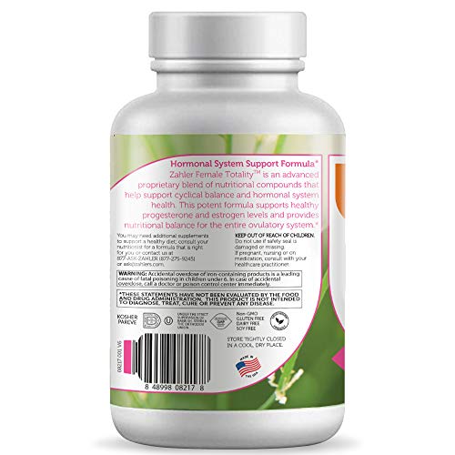Zahler Female Totality, Fertility Supplements for Women, Fertility Prenatal Vitamins, Certified Kosher