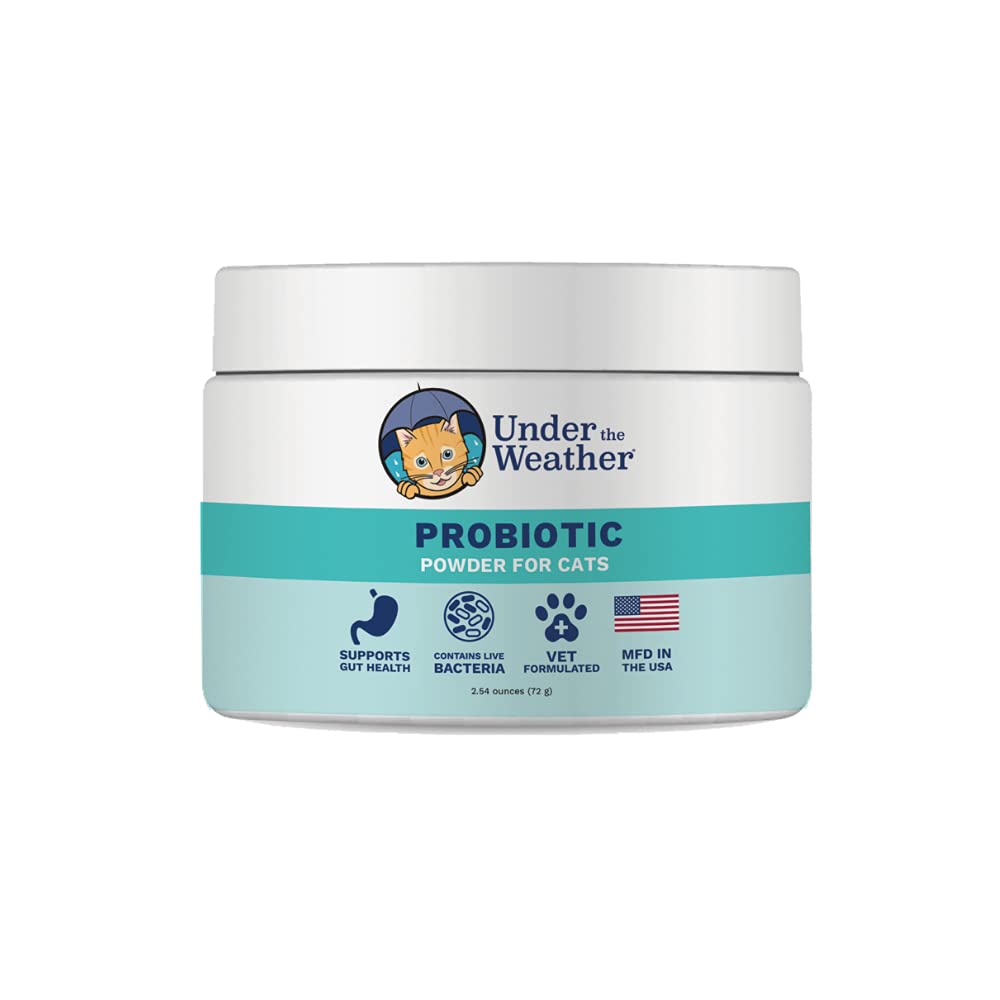 Under The Weather Pet Probiotic Chews for Cats | Promotes Normal Digestion, Balances Healthy Gut Health | 60 Star Shaped Soft Chews