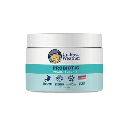 Under The Weather Pet Probiotic Chews for Cats | Promotes Normal Digestion, Balances Healthy Gut Health | 60 Star Shaped Soft Chews