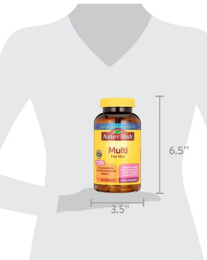 Nature Made Women's Multivitamin Tablets, 300 Count for Daily Nutritional Support