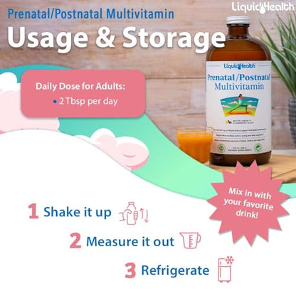 LIQUIDHEALTH Prenatal/Postnatal Multiple Liquid Women's Multivitamin