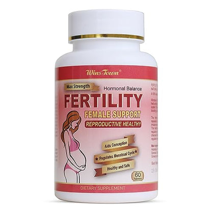 Wins Town Fertility Tablet for Women with Prenatal Vitamins, Female Fertility Supplement