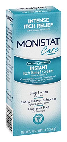 Monistat Instant Itch Relief Cream for Women, Maximum Strength Feminine Itch Care, 1 oz, 2 Pack