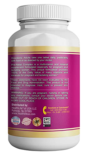 365 Health Prenatal Multivitamin with Folic Acid, Dietary Supplement for Daily Nutritional Support