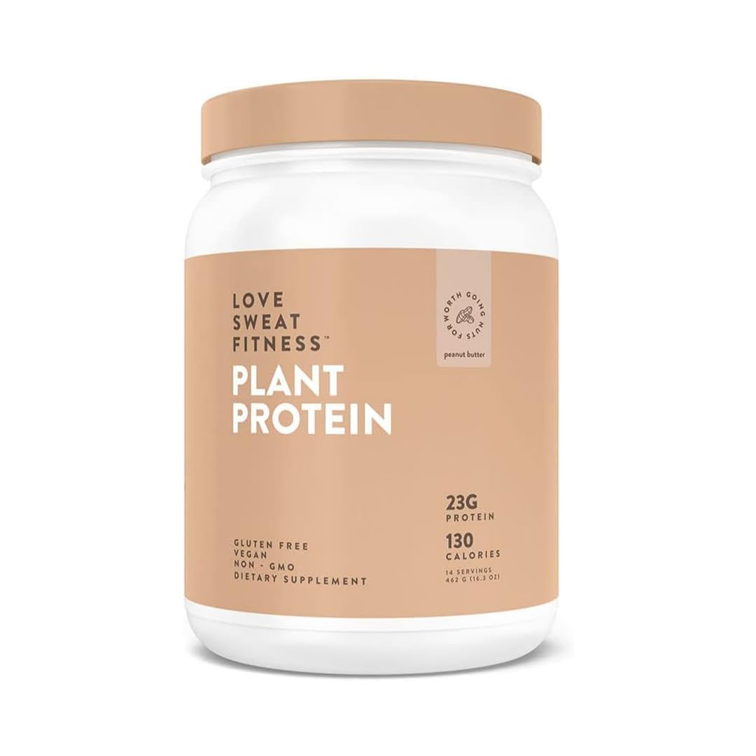 Love Sweat Fitness Organic Vegan Protein Powder for Women | 20g Plant Protein | No Bloat, No Chalk | Vanilla | Sugar Free, Gluten Free, Non-GMO | 28 Servings