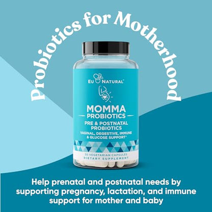 Natural Prenatal Bundle – Glow Prenatal Multivitamin – Momma Probiotics for Mom & Baby