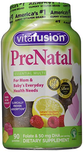 Vitafusion Prenatal Dha and Folic Acid Gummy Vitamins, 90 Each by Vitafusion (Pack of 3)