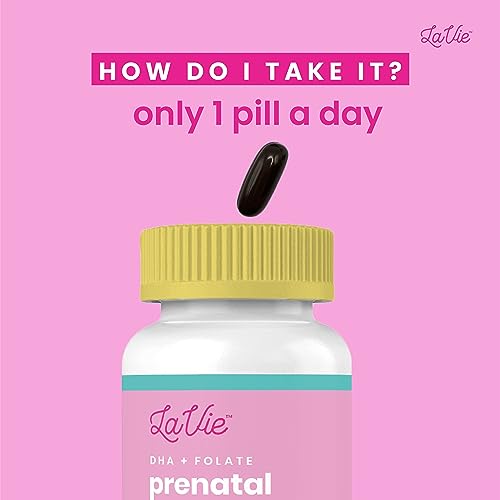LaVie Prenatal Vitamins with Ginger, DHA, Folic Acid, & Iron - Pregnancy Must Haves for Baby's