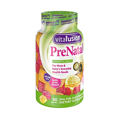 Vitafusion PreNatal Dietary Supplement, Lemon & Raspberry Lemonade Flavors 90 ea (Pack of 6)